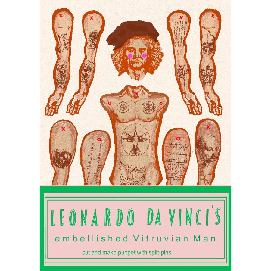 Da Vinci's Vitruvian Man - Cut out & make paper puppet - Image 3