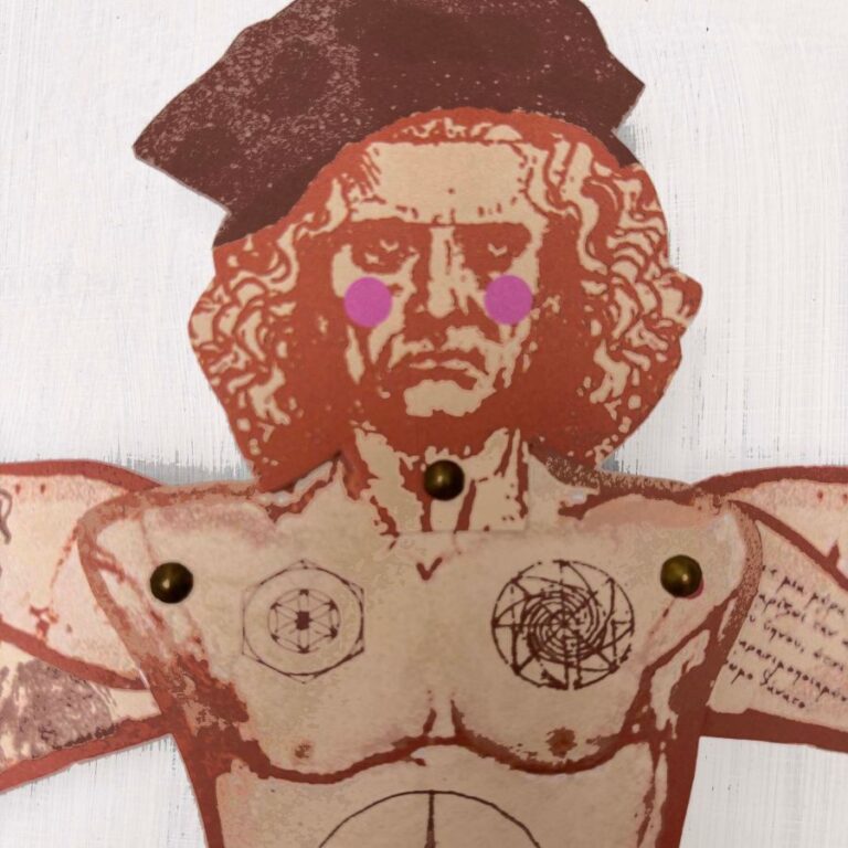 Da Vinci's Vitruvian Man - Cut out & make paper puppet - Image 4