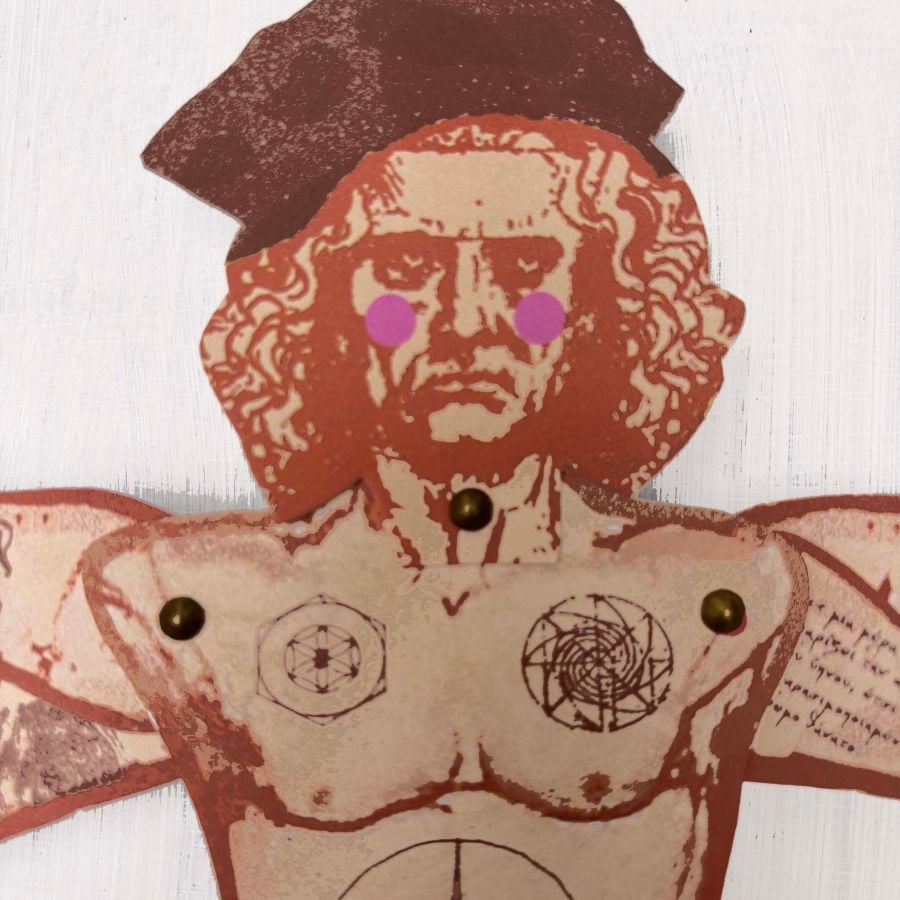 Da Vinci's Vitruvian Man - Cut out & make paper puppet - Image 4