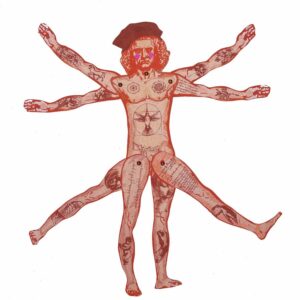Da Vinci's Vitruvian Man - Cut out & make paper puppet - Image 2