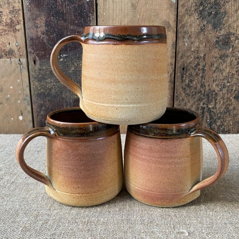 Large stoneware mug for soup