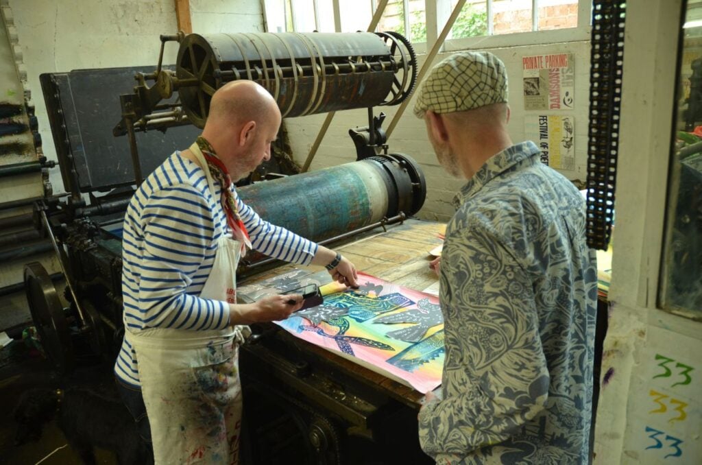 Mark hearld & Jonny Hannah at Tilley Printing