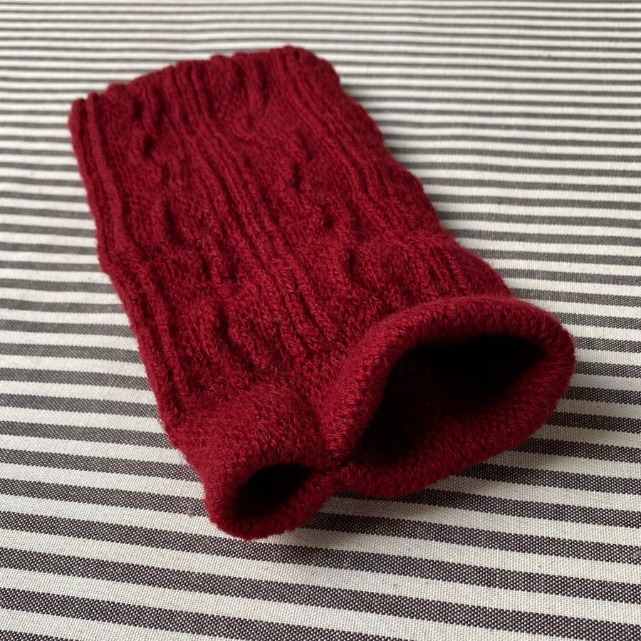 Wool Mitts - Ruby Red - Image 3