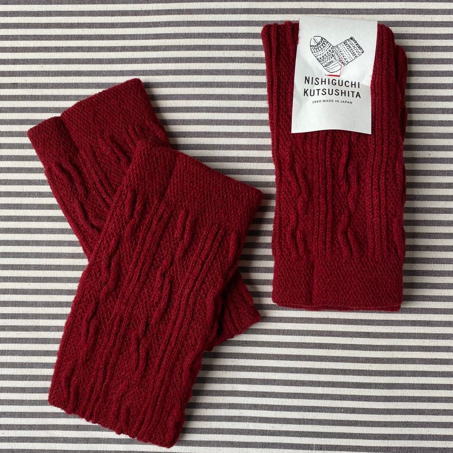 Wool Mitts - Ruby Red - Image 2