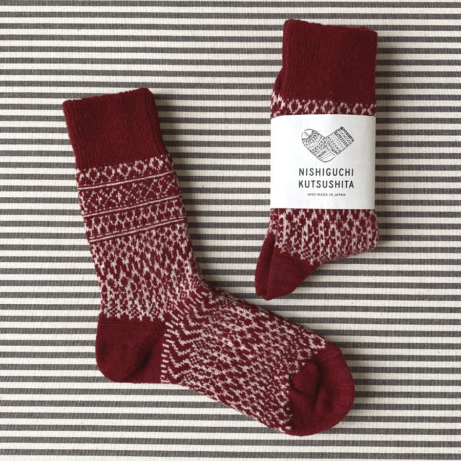 Wool Socks - Ruby Red