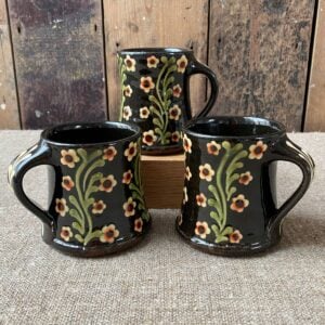 Paul Young Slipware Mugs - Black PYMU1 - Image 1