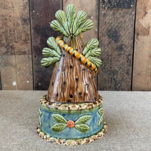 Paul Young Slipware Temptation Serpent Floral Base - Image 4