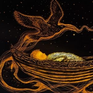 Tamsin Abbott Stained Glass - Selkie Babe - Image 1