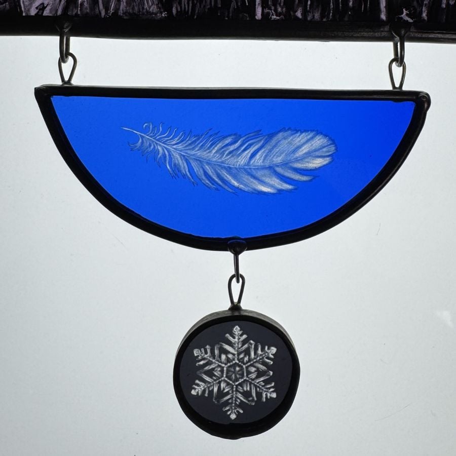 Tamsin Abbott Stained Glass - A Snowfall of Feathers