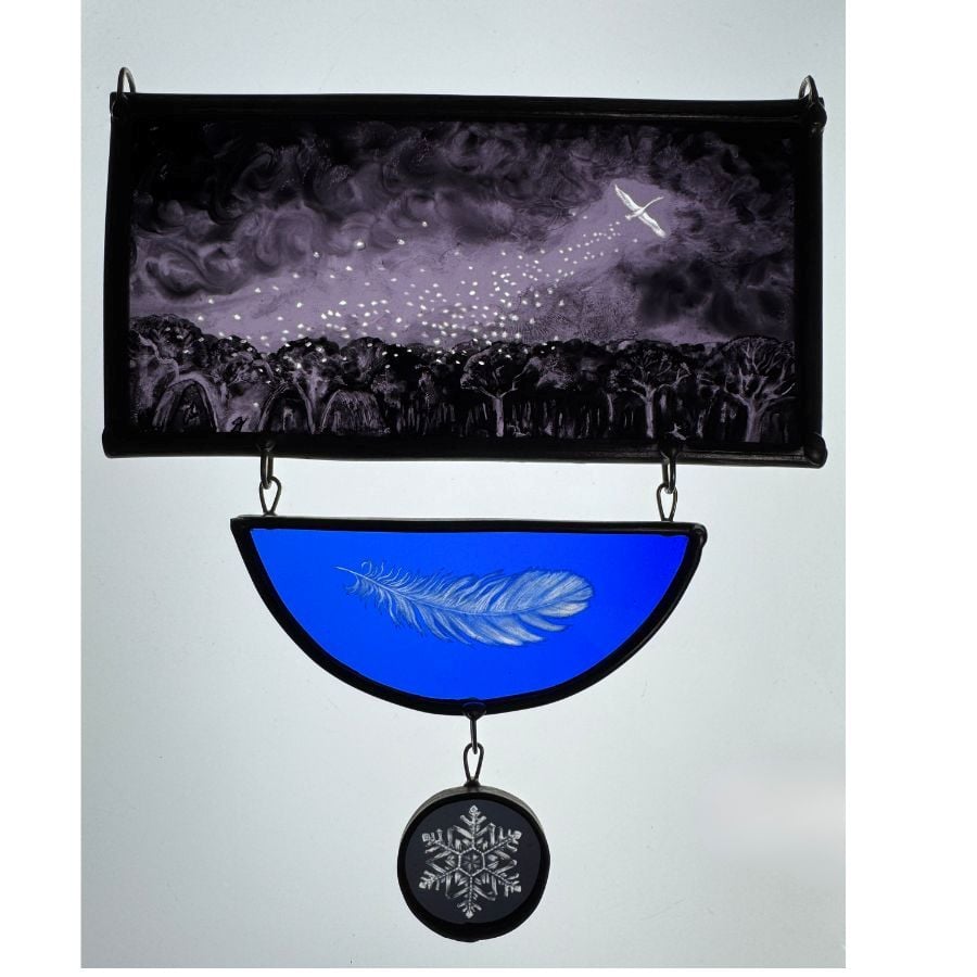 Tamsin Abbott Stained Glass - A Snowfall of Feathers