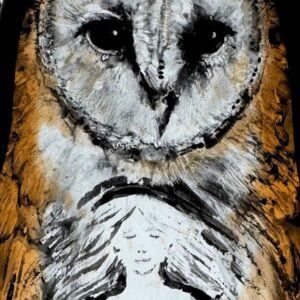 Tamsin Abbott Stained Glass - The Owl Woman (Study) - Image 1
