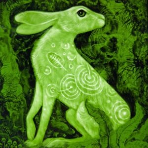 Tamsin Abbott Stained Glass - White Hare - Image 1