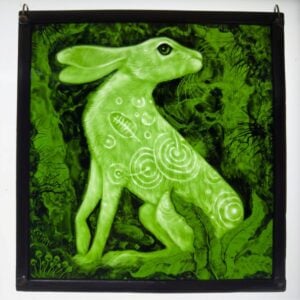 Tamsin Abbott Stained Glass - White Hare - Image 2