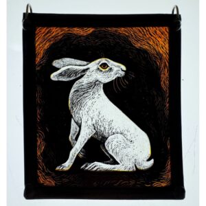 Tamsin Abbott Stained Glass - White Hare (Study) - Image 2