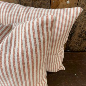 Uno Stripe Cushion - Brick - Image 2