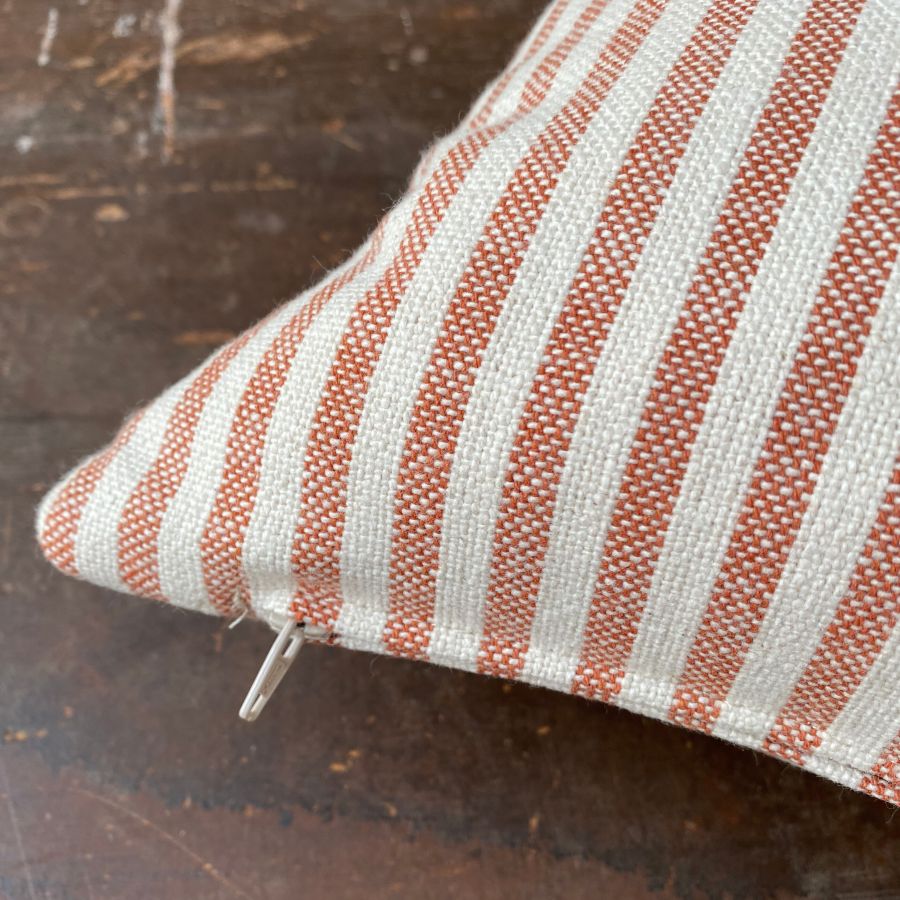 Uno Stripe Cushion - Brick - Image 4