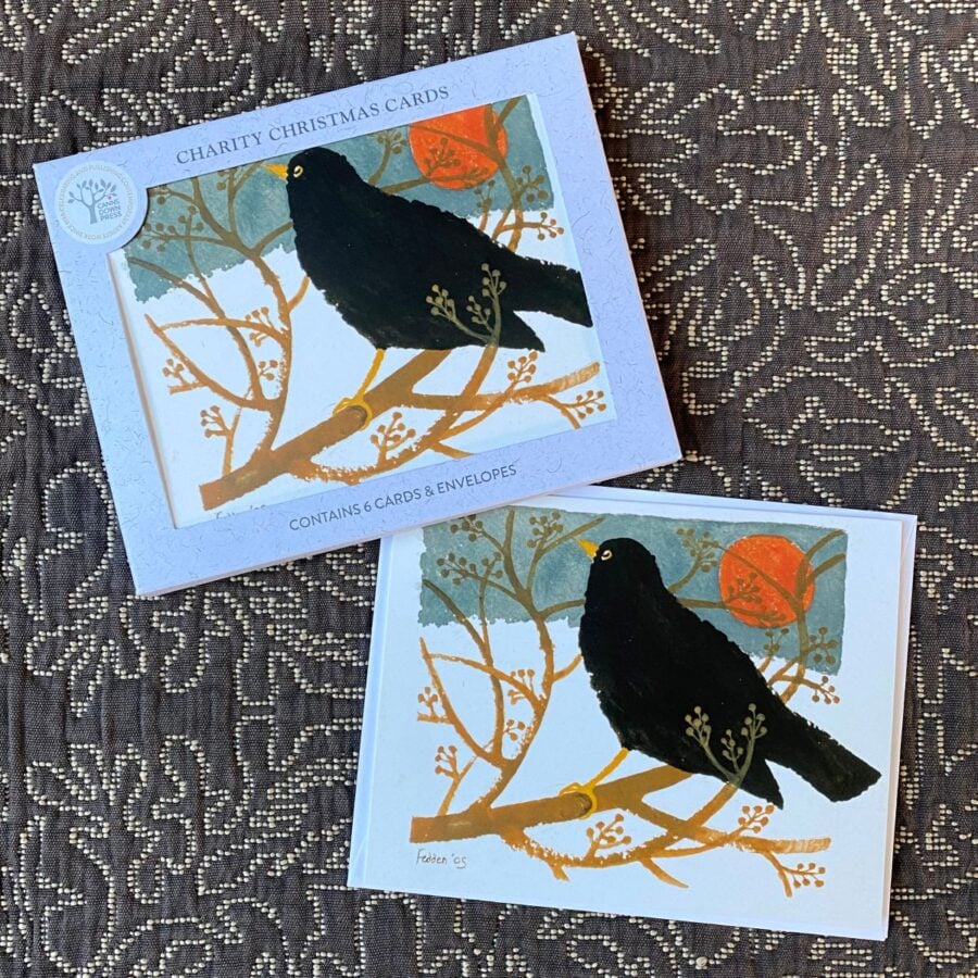 Christmas Card Pack - Blackbird - Image 3