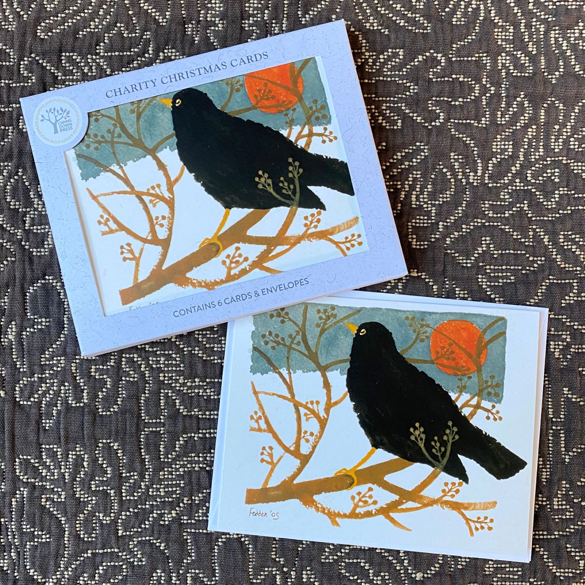 Christmas Card Pack - Blackbird - Image 3