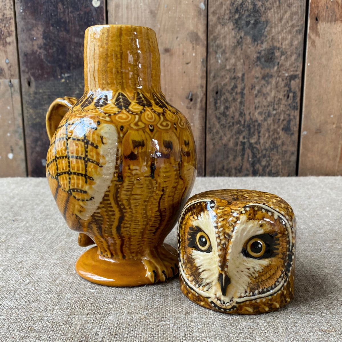 Carole Glover Owl Jug - Short Ear Owl Large CGLO5 - Image 2