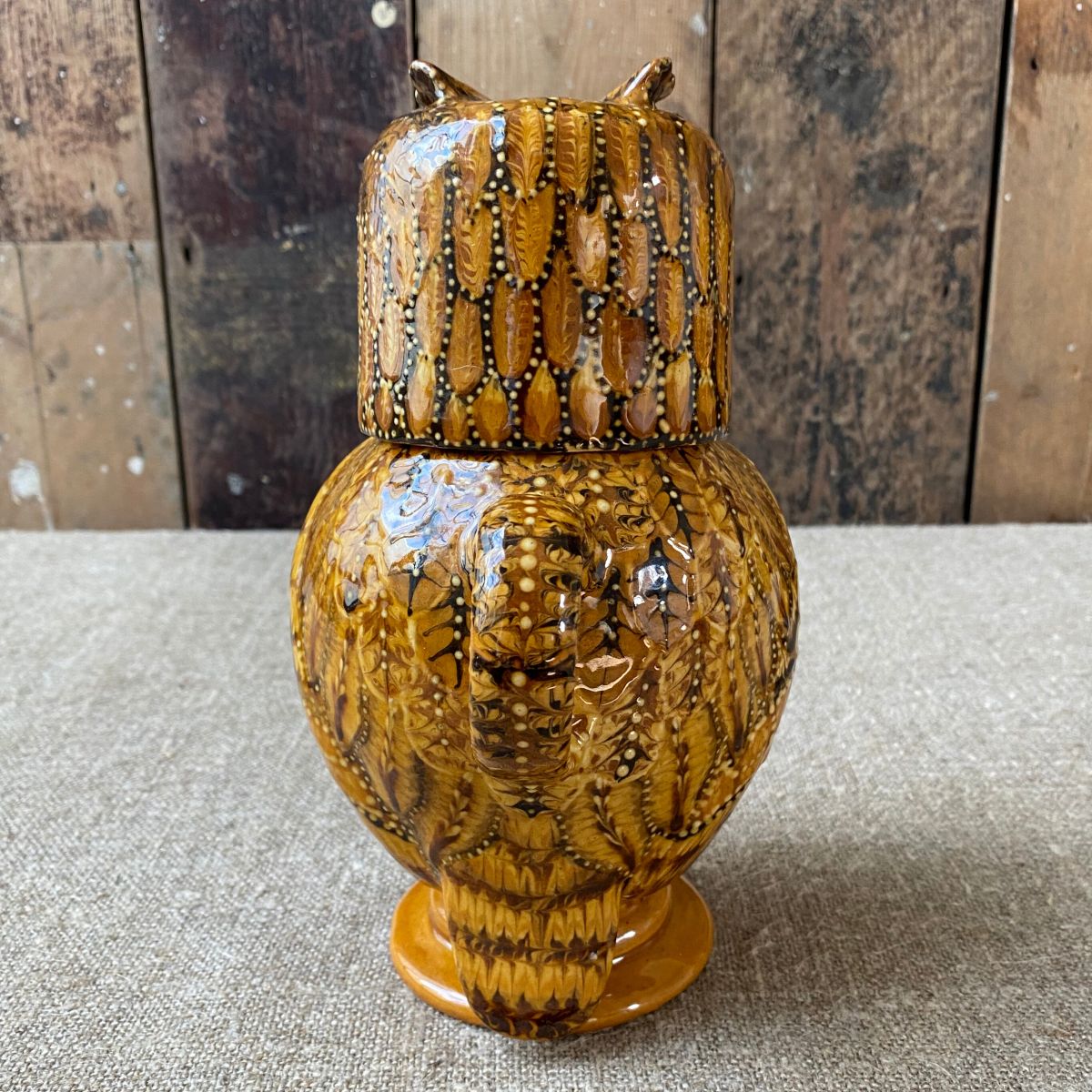 Carole Glover Owl Jug - Long Ear Owl Large CGLO8 - Image 4