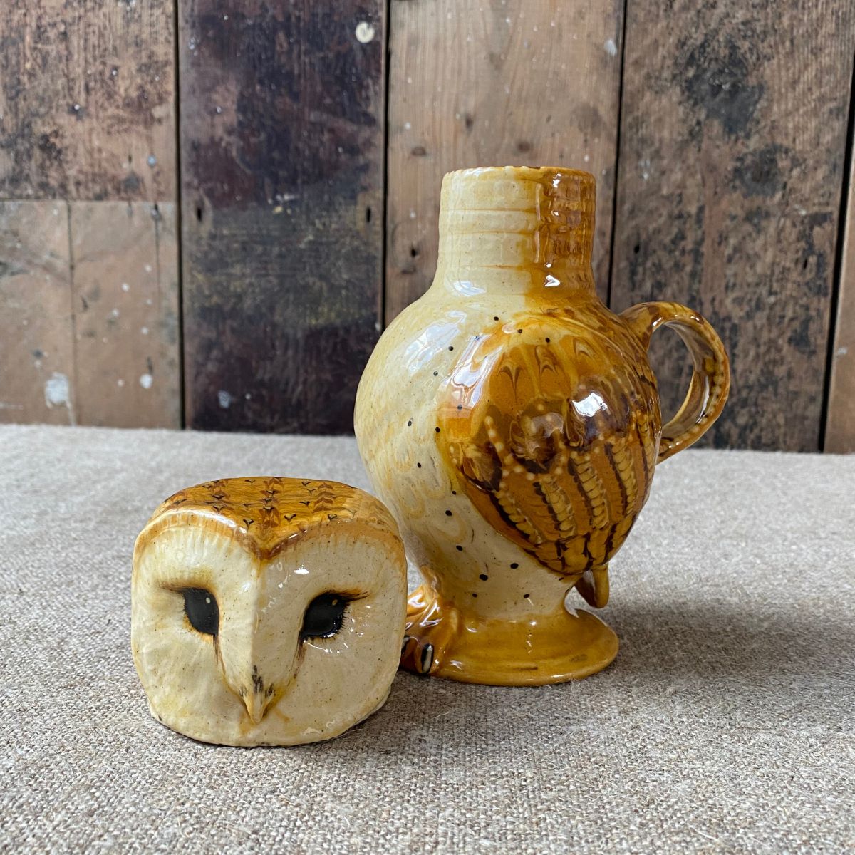 Carole Glover Owl Jug - Barn Owl Small CGSO4 - Image 2