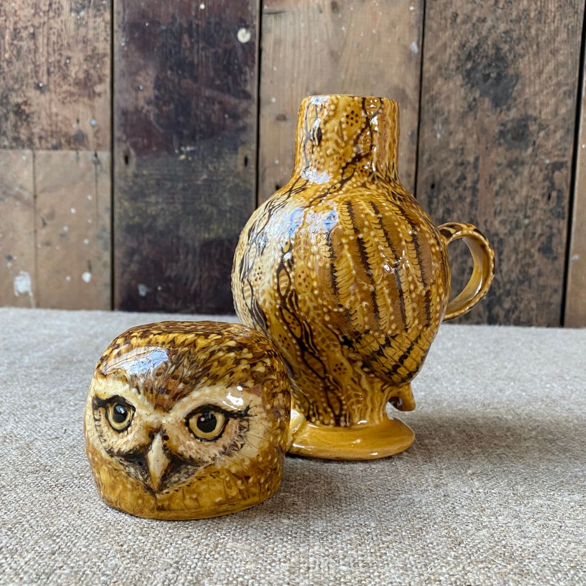 Carole Glover Owl Jug - Little Owl Small CGSO5 - Image 2