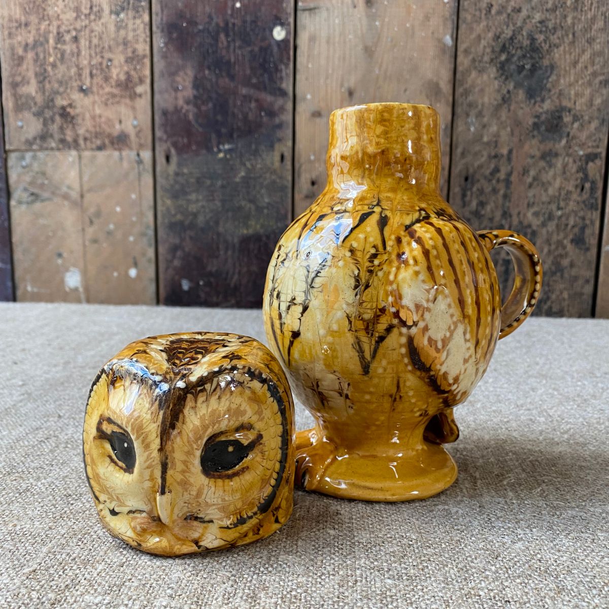 Carole Glover Owl Jug - Short Ear Owl Small CGSO7 - Image 2