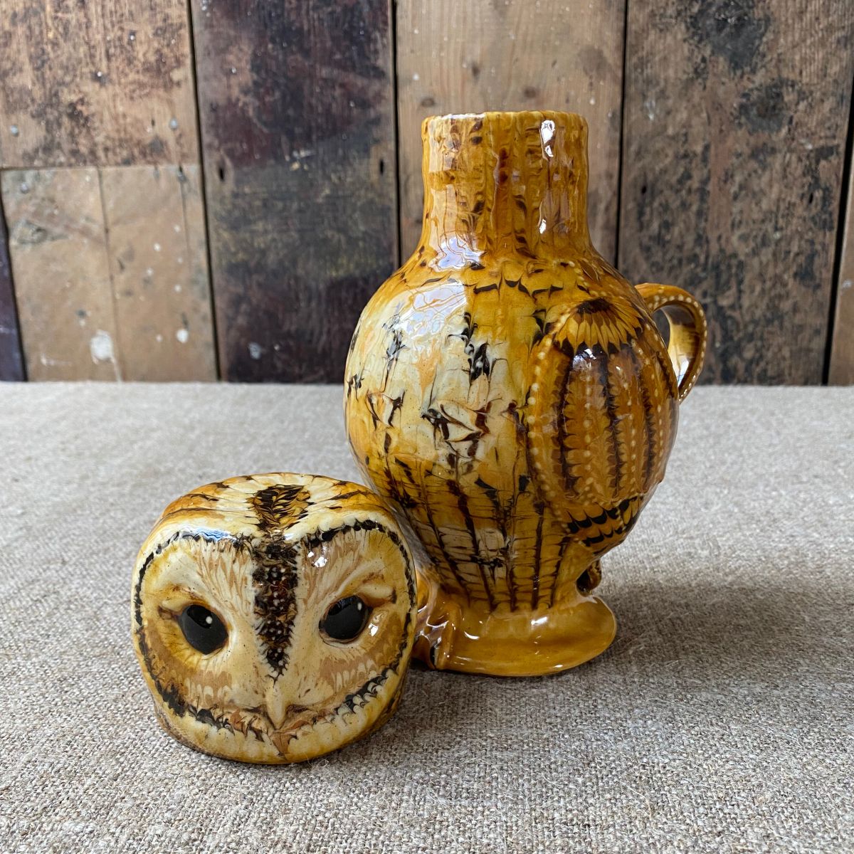 Carole Glover Owl Jug - Short Ear Owl Small CGSO8 - Image 2