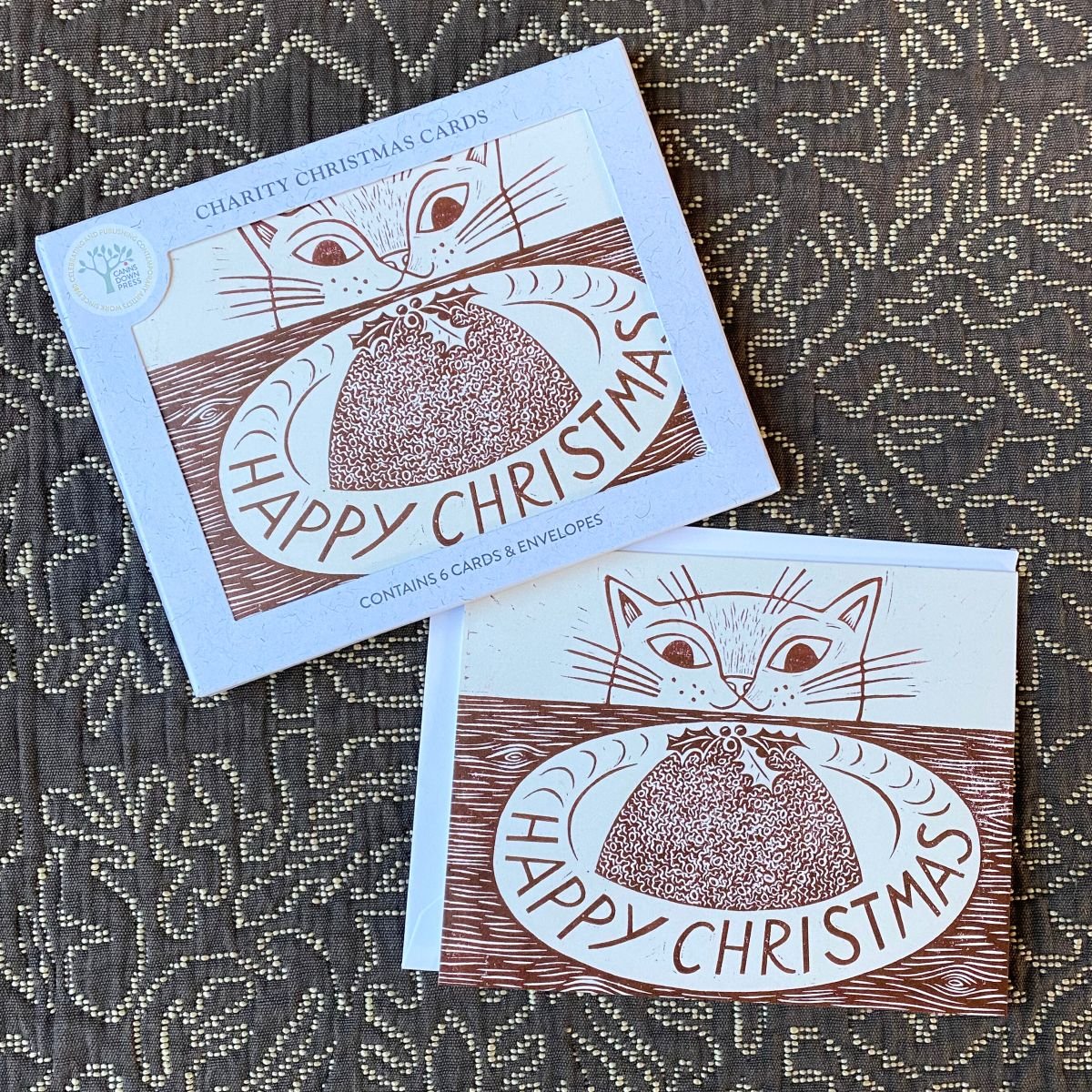 Christmas Card Pack - Christmas Cat - Image 3