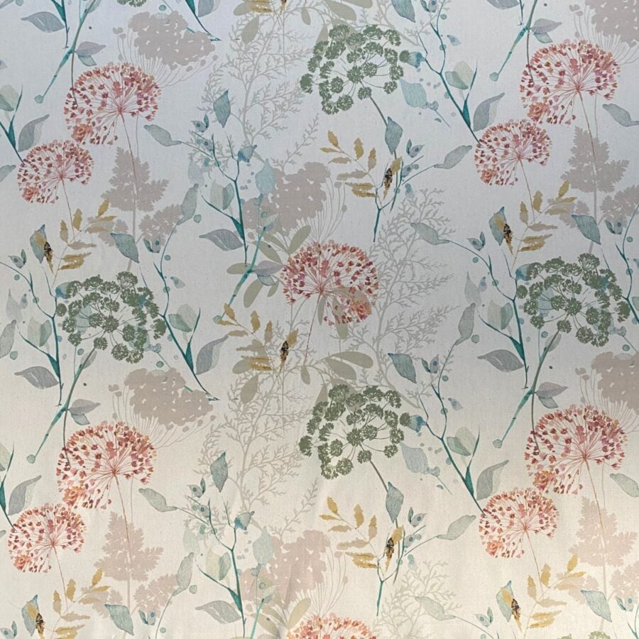 Cottage Garden Teal and Pink - Image 2