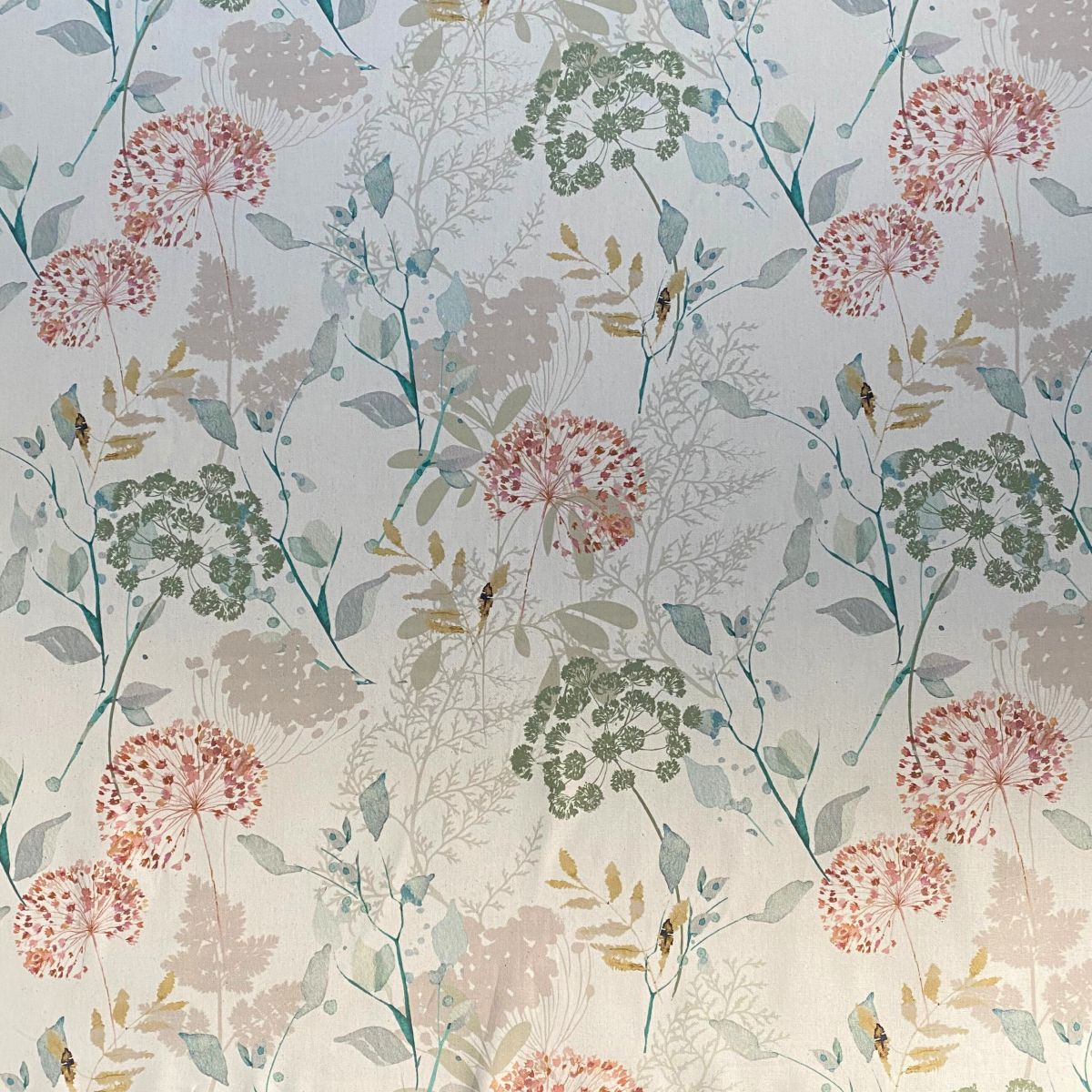 Cottage Garden Teal and Pink - Image 2
