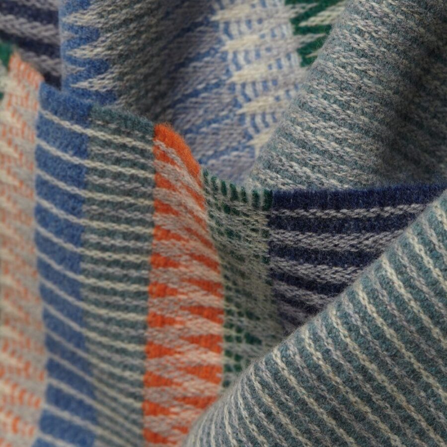 Lambswool Scarf - Edera Mid Blue - Image 3