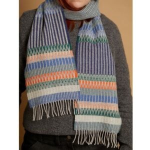 Lambswool Scarf - Edera Mid Blue - Image 2