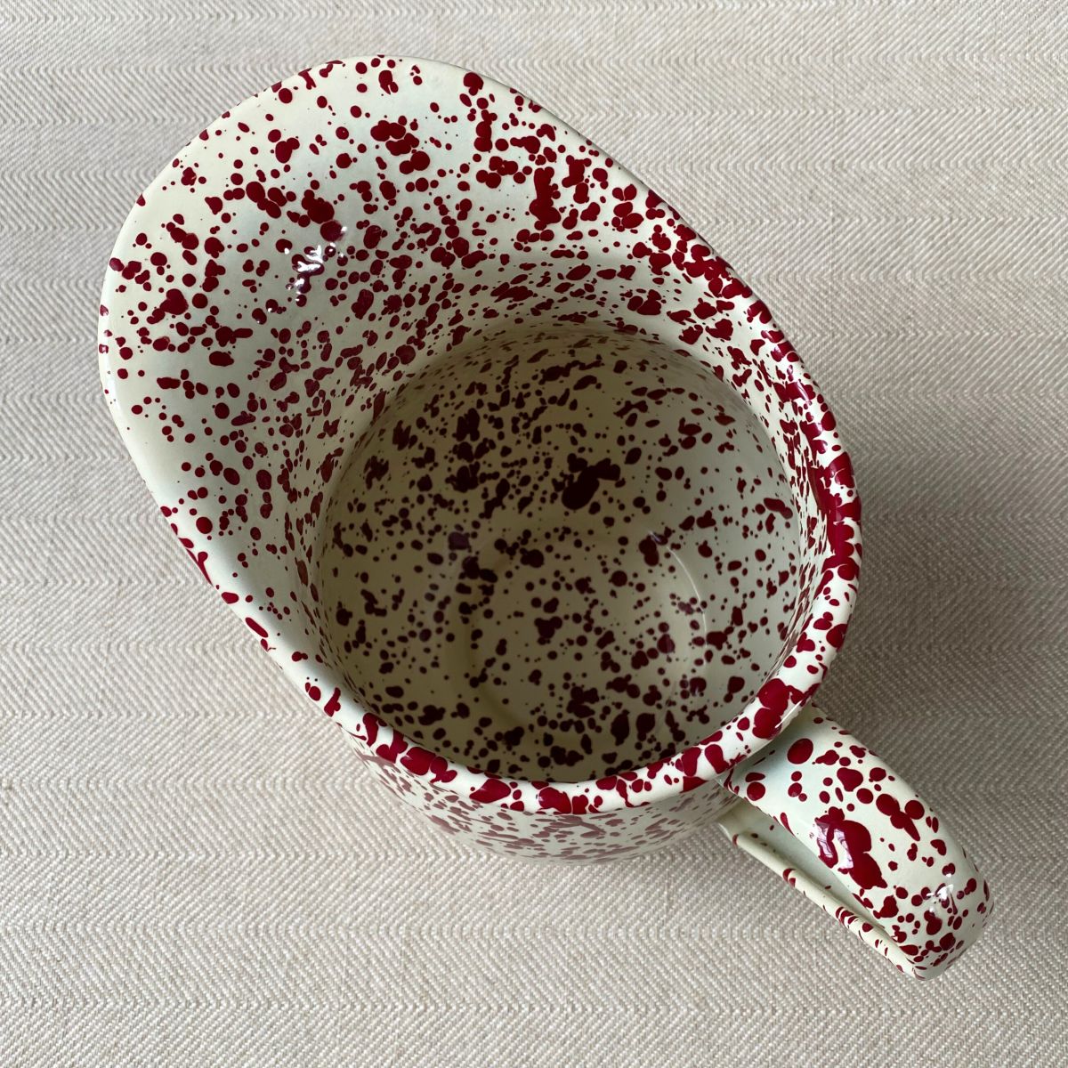 Enamelware Pitcher Splatterware Crow Canyon Tinsmiths Ledbury