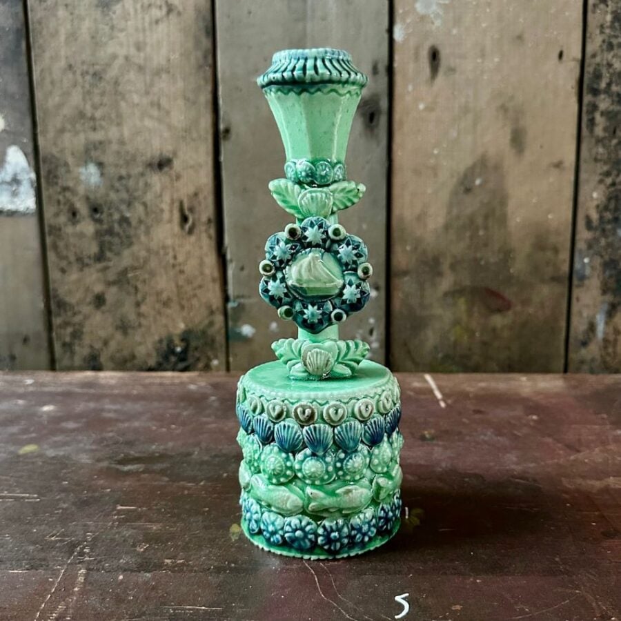 French Pottery Candlestick