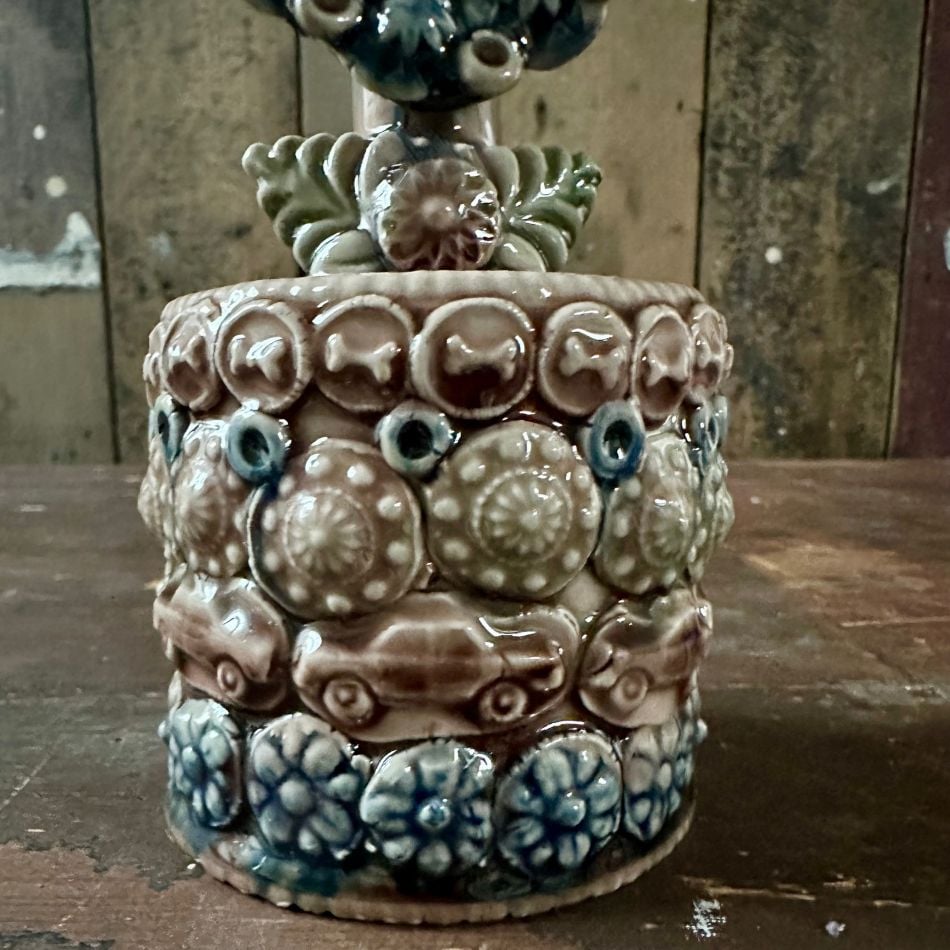 French Pottery Candlestick