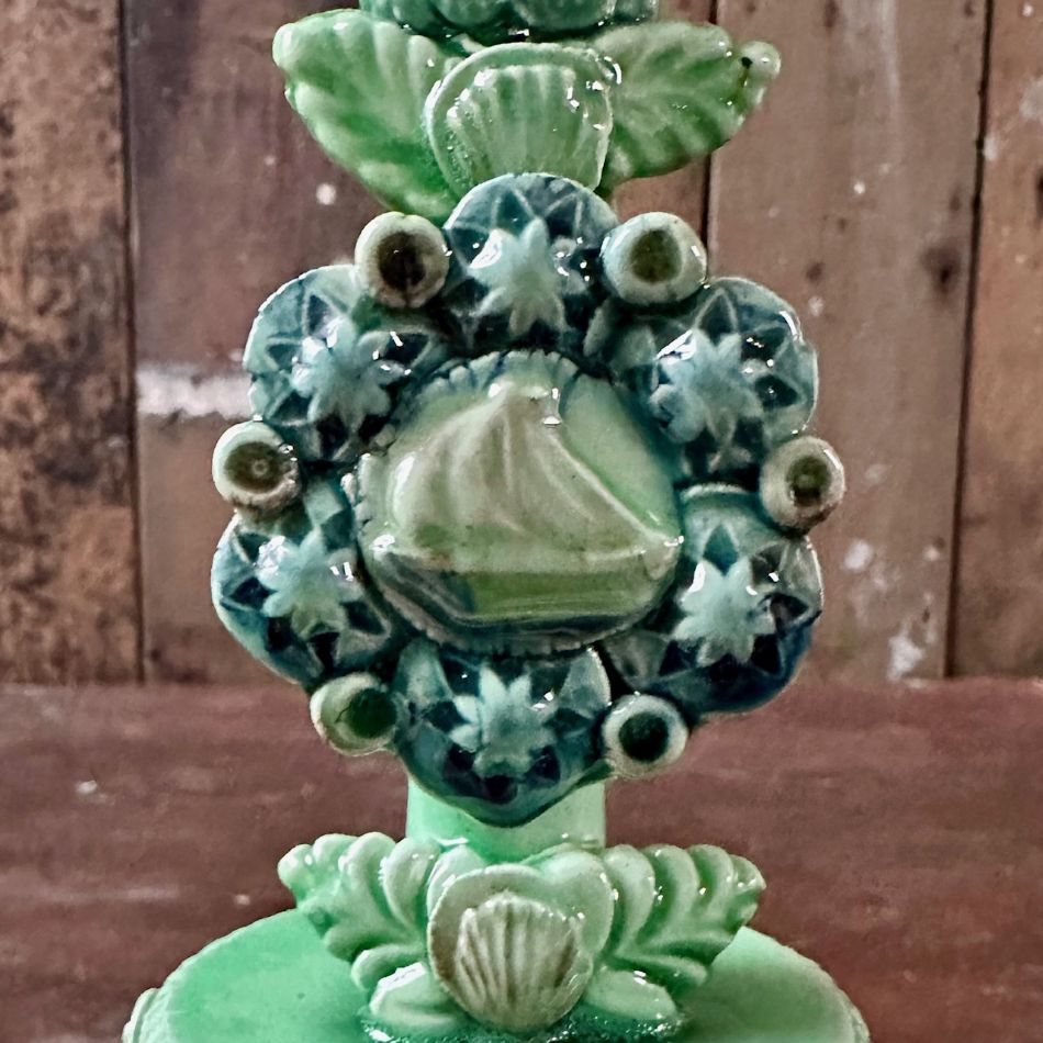French Pottery Candlestick