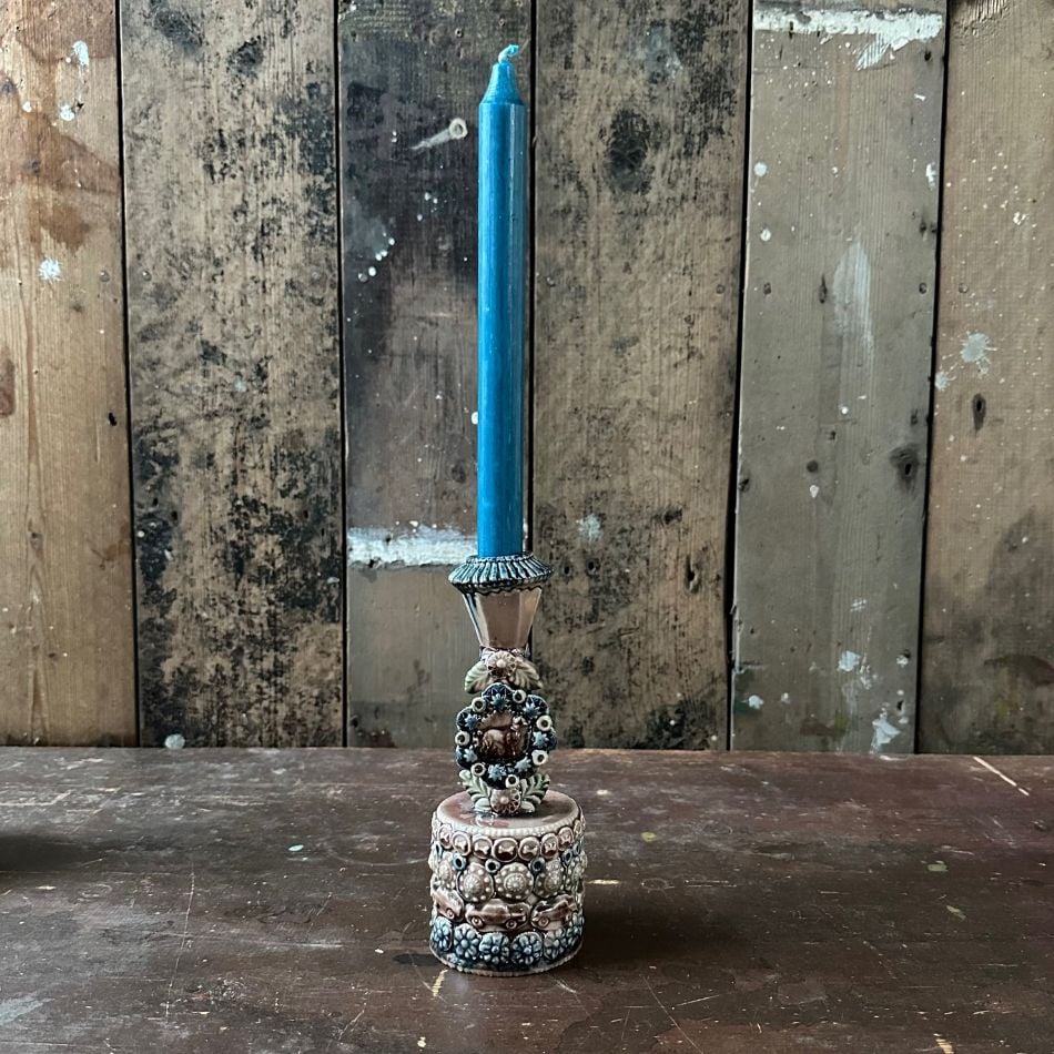 French Pottery Candlestick