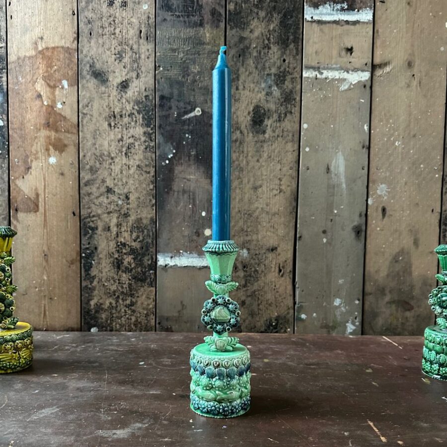 French Pottery Candlestick