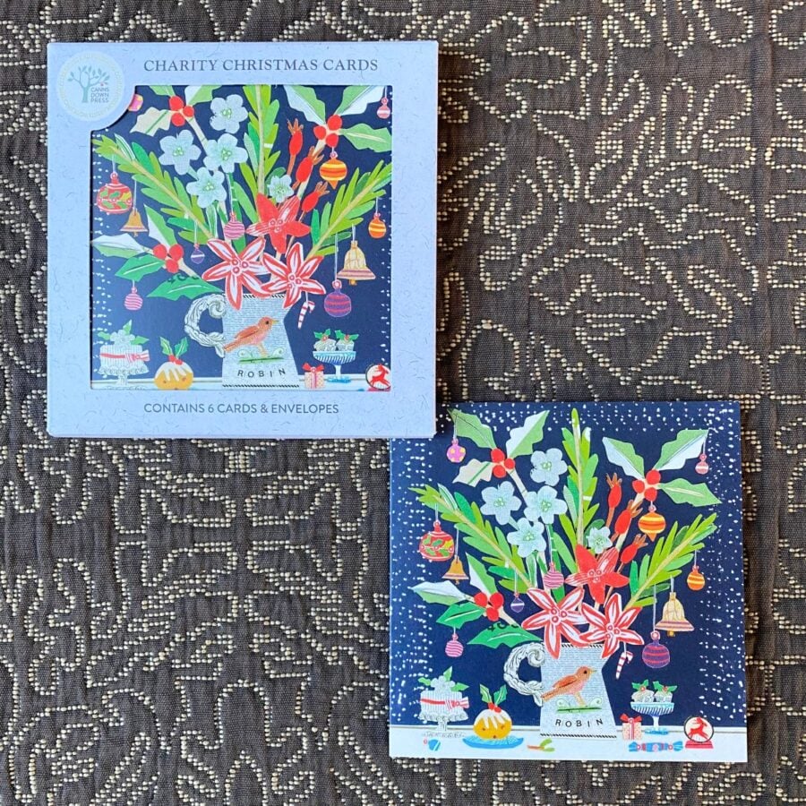 Christmas Card Pack - Robin & Mince Pies - Image 3