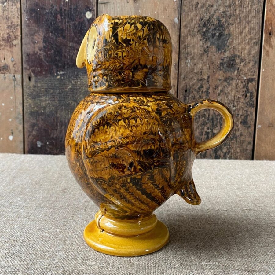 Carole Glover Slipware Ozzy Owl Jug Ceramic Pottery Tinsmiths Ledbury