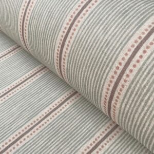 EW Avebury Stripe Duckegg Mocha EW Avebury Stripe Fabric Cloth Tinsmiths Ledbury