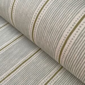 EW Avebury Stripe Duckegg Olive EW Avebury Stripe Fabric Cloth Tinsmiths Ledbury