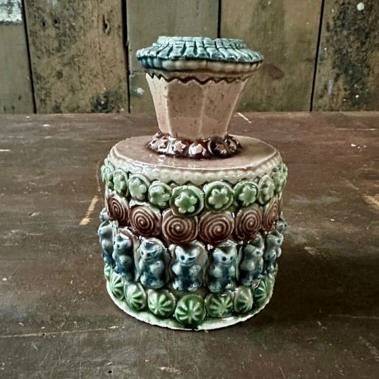French pottery Candlestick