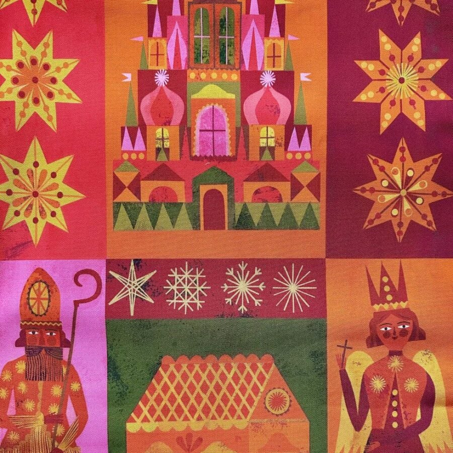 Marion Elliot Tea Towel - Folk Christmas - Image 2