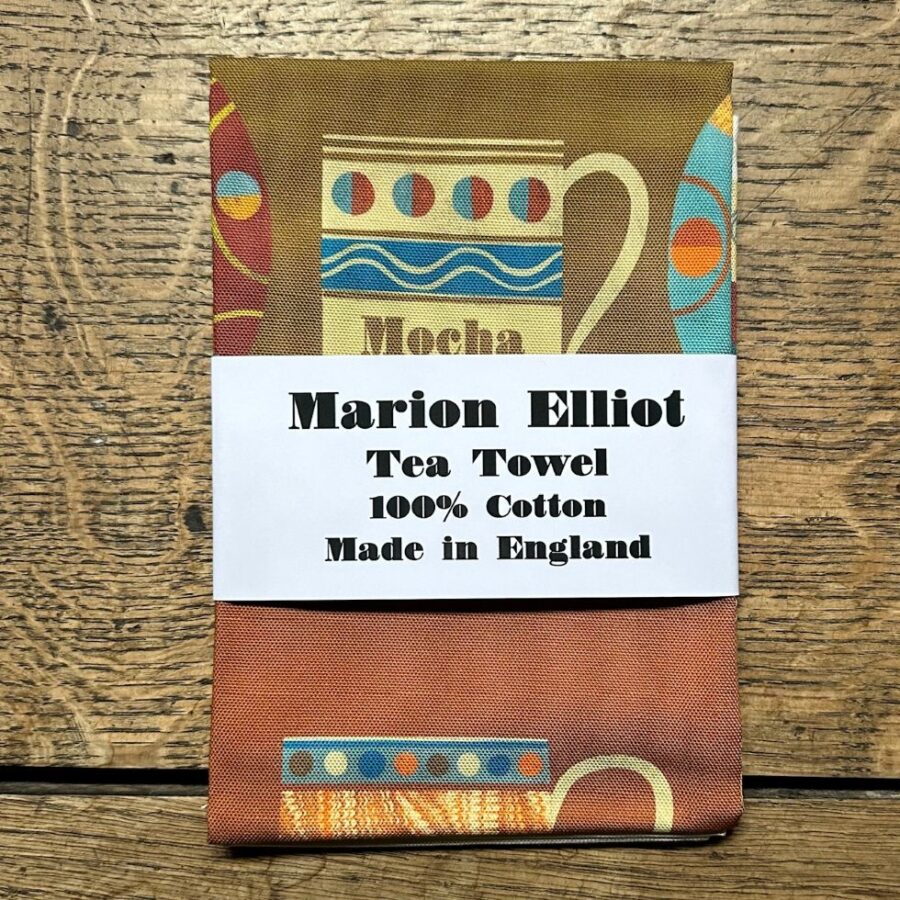 Marion Elliot Mocha Ware Tea Towel