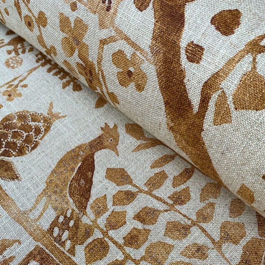 Tinsmiths Extra Wide Camberwell Fabric Toffee Brown