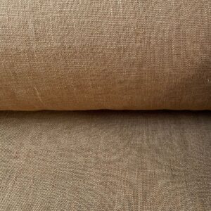Tinsmiths French Washed Linen Fabric Buckskin Brown