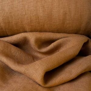 French Washed Linen Foxy1 Tinsmiths French Washed Linen Fabric Foxy Red Brown