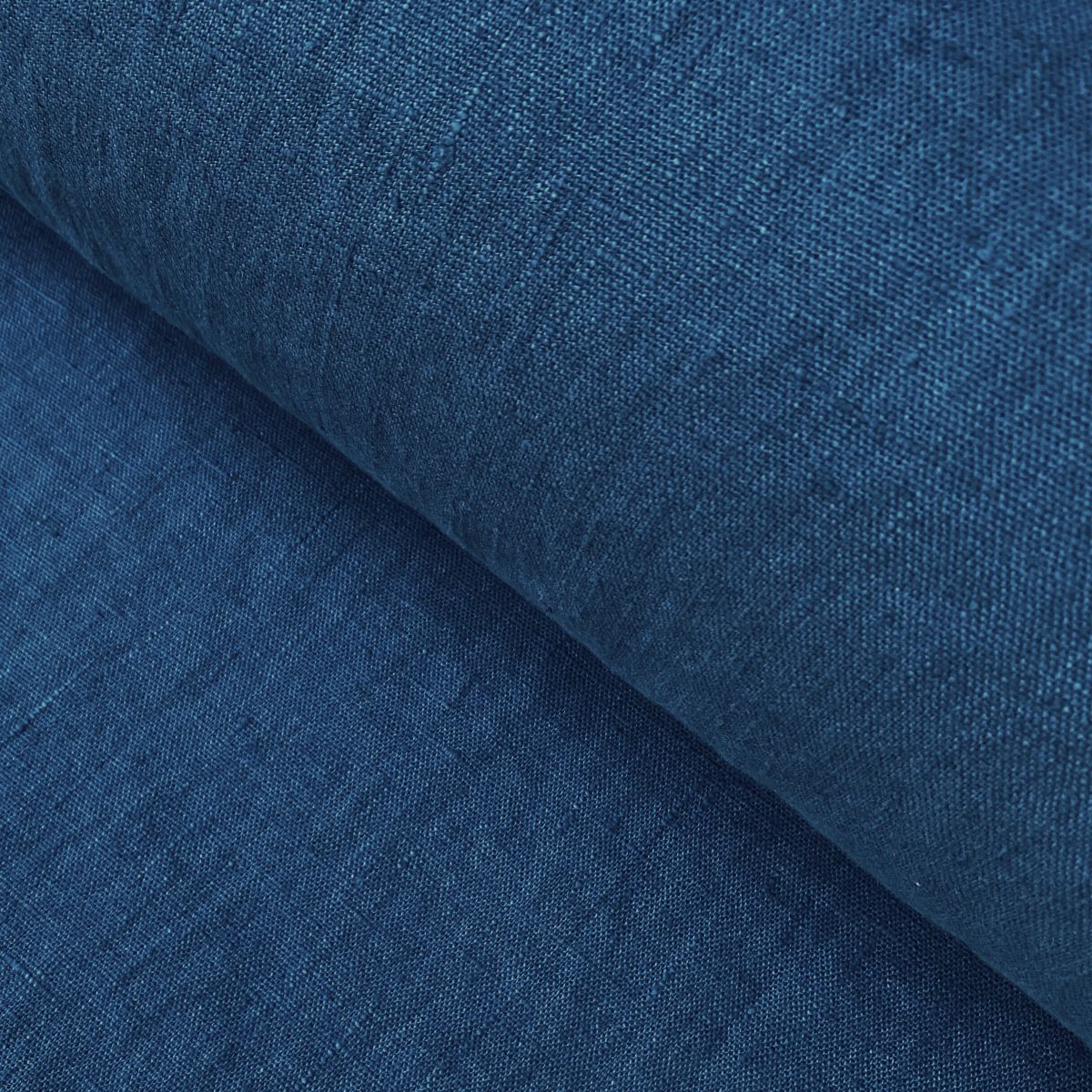 Tinsmiths French Washed Linen Fabric Prussian Blue